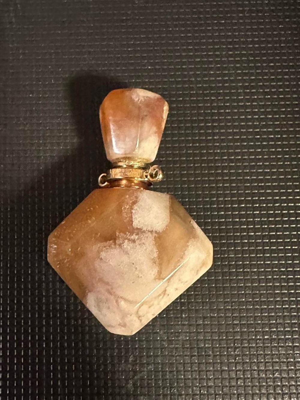Real natural Flower agate crystal bottle.